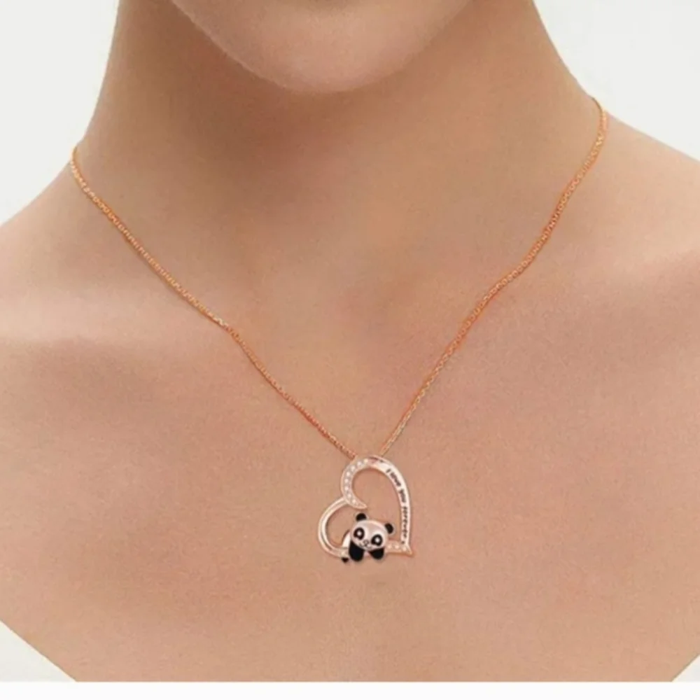 Silver Panda Necklace  16-18